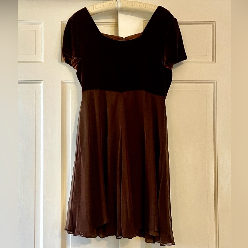 Elizabeth Wayman NY Velvet and silk Dress